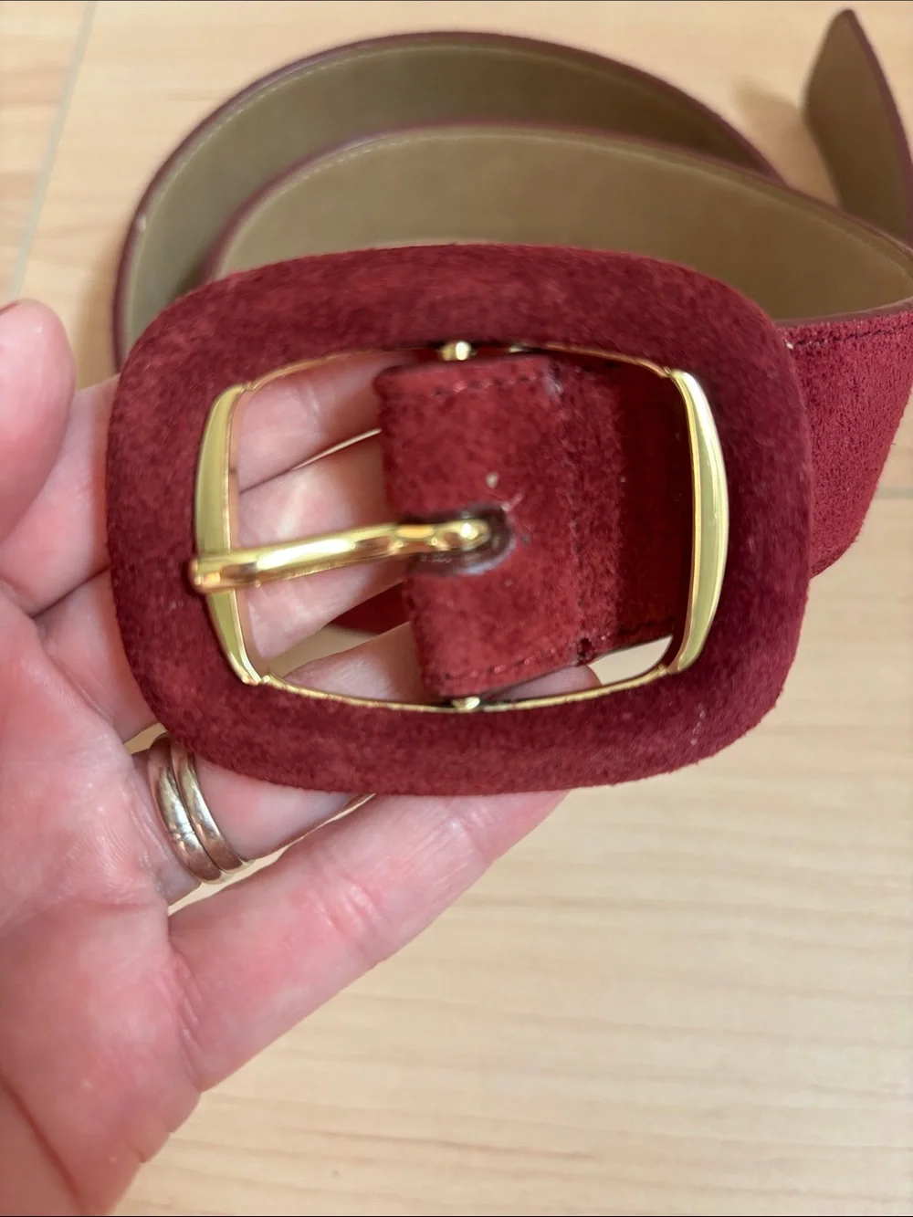 Talbots red leather
